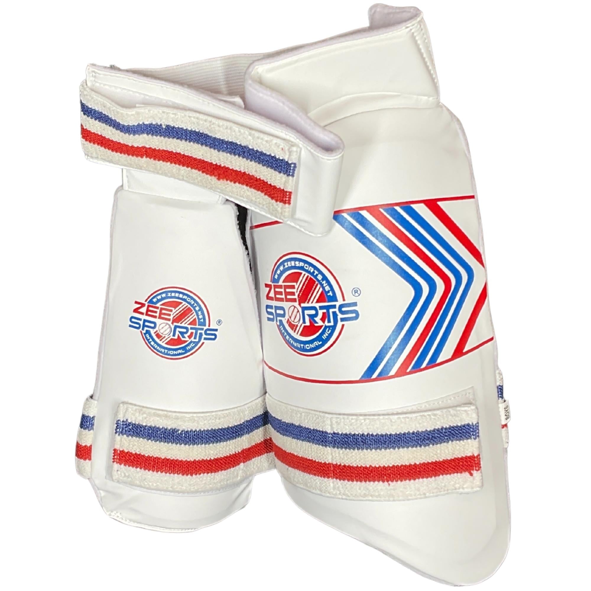 Zee Sports Double Thigh Pads - White