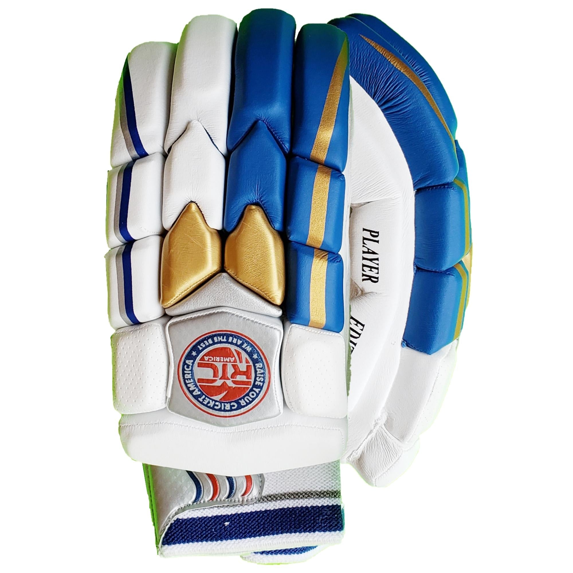 Zee Sports Batting Gloves RYC Player Edition Blue Golden