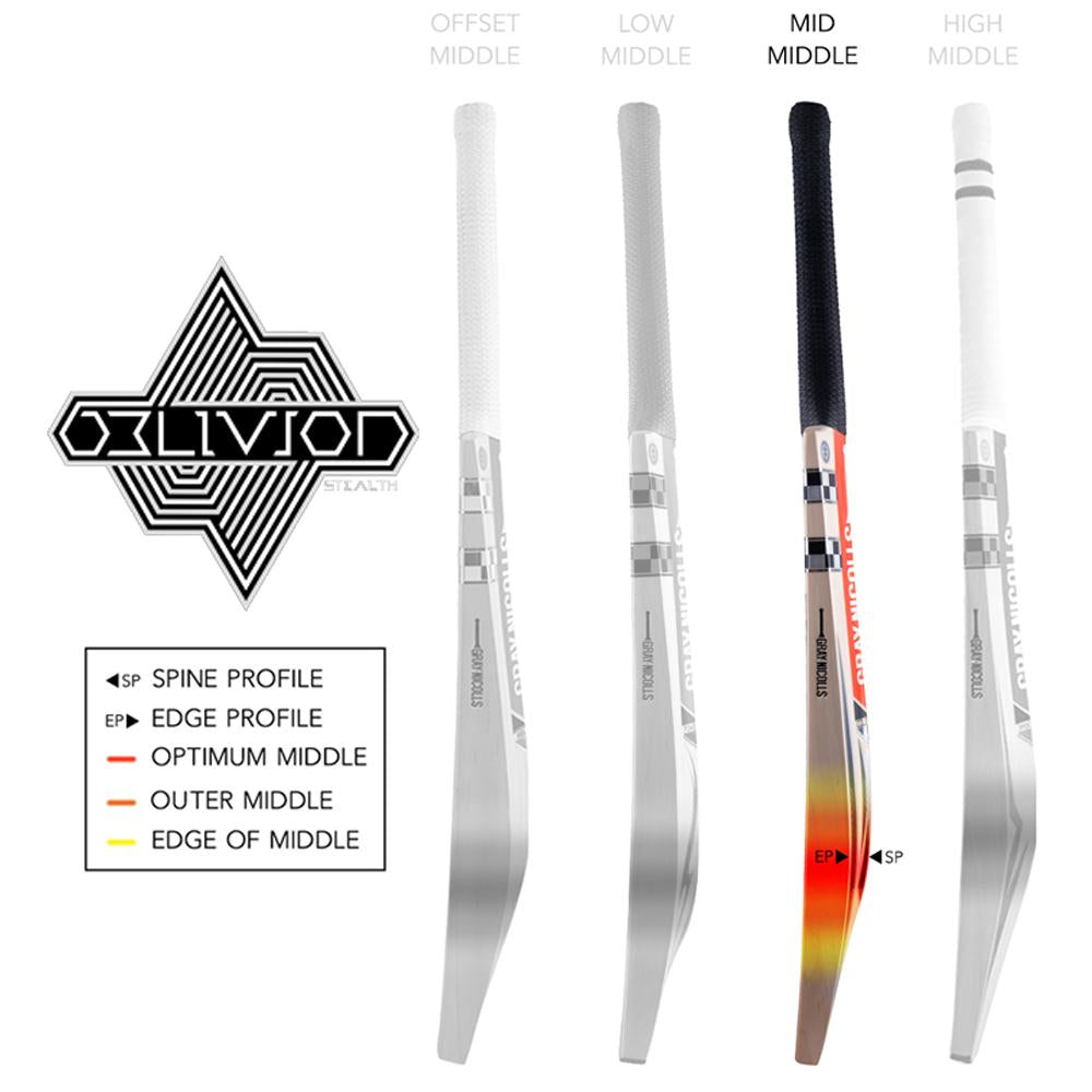 Gray Nicolls Cricket Bat Oblivion Stealth 5-Star Lite English Willow