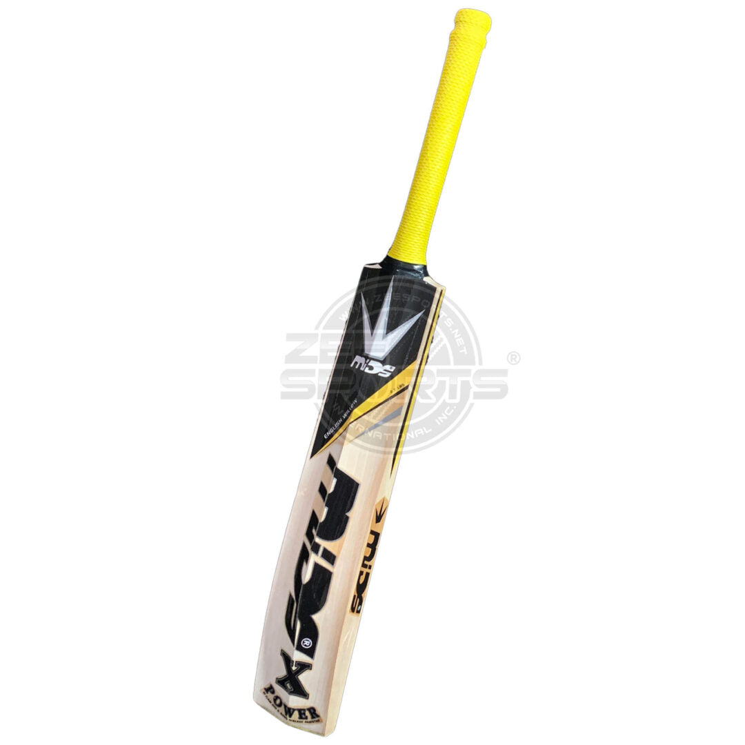 MIDS Cricket Bat X-Power English Willow Yellow Gold Sticker