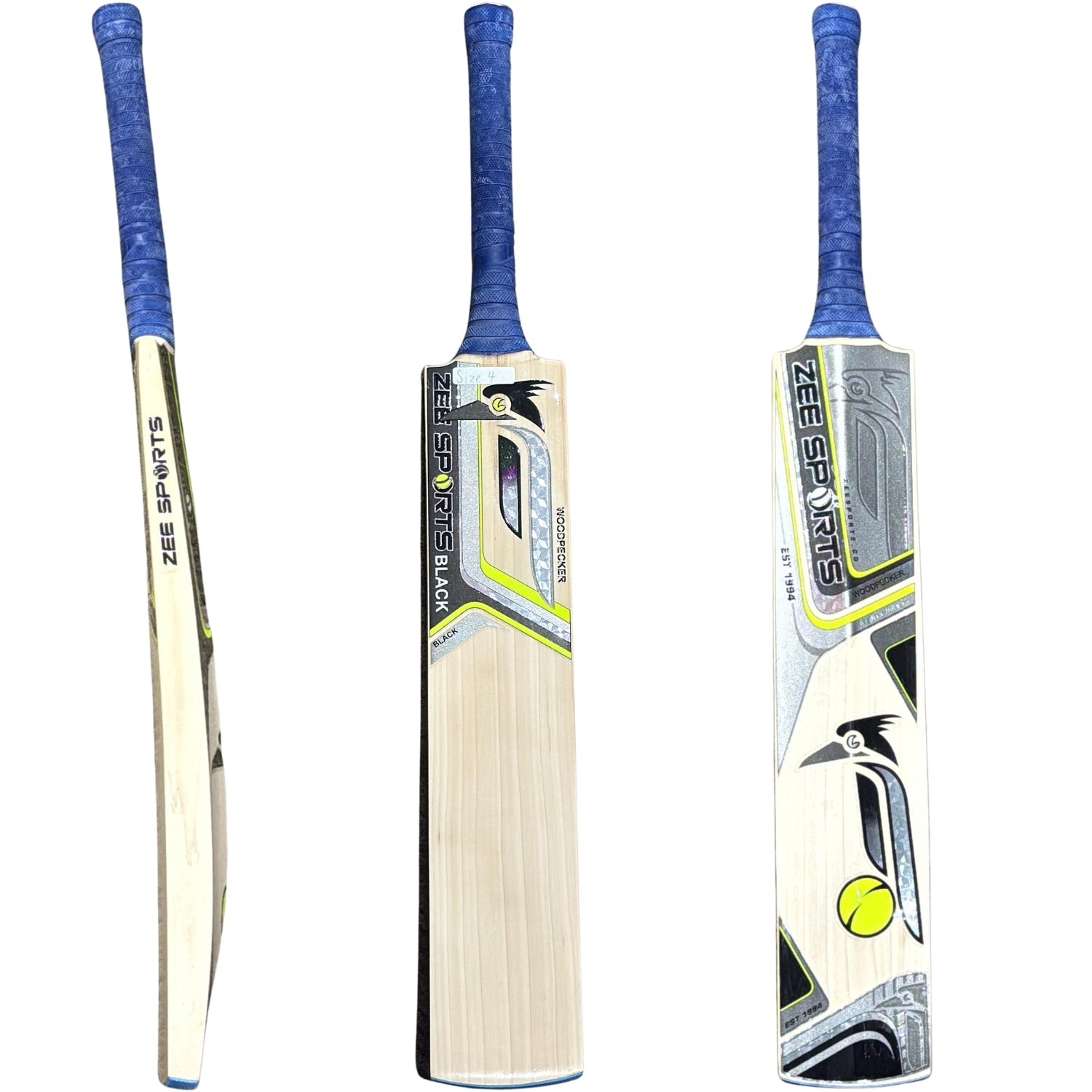 Zee Sports Cricket Bat Woodpecker Black English Willow Youth Size 4