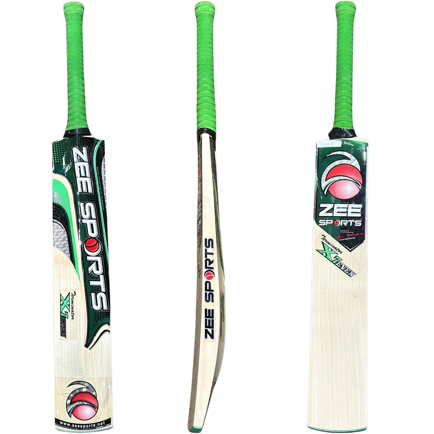 Zee Sports Cricket Bat Terminator X7even English Willow Designed By Sir Alvin Kallicharran Youth Size 4
