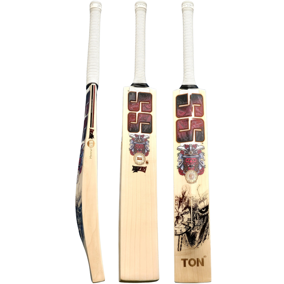 SS Cricket Bat Ton Devils Red English Willow SH Adult
