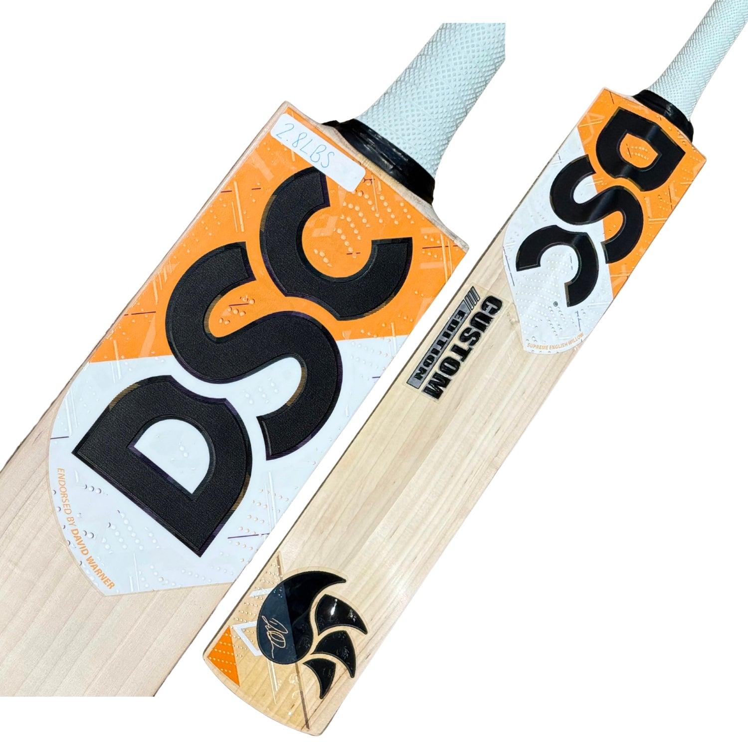 DSC Cricket Bat Orange Custom English Willow David Warner