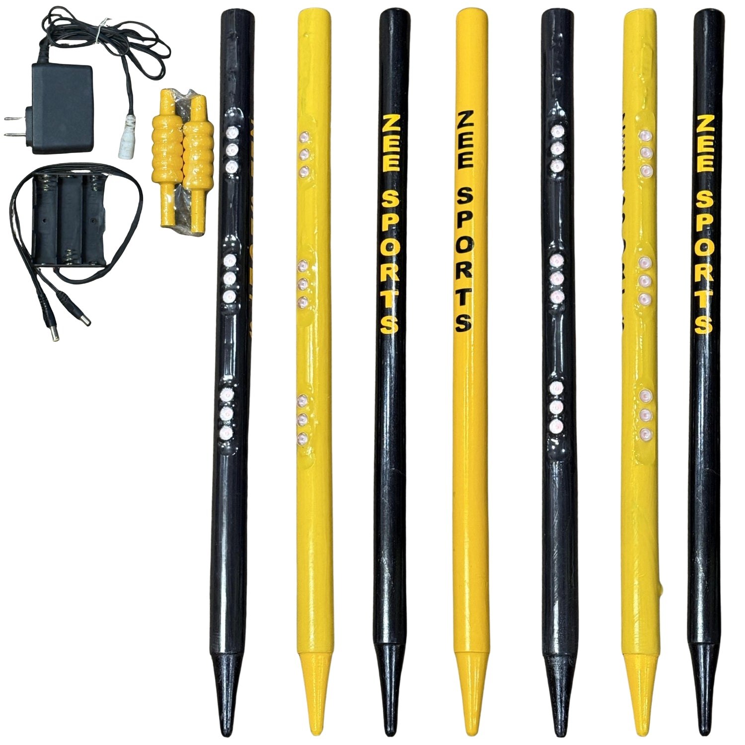 Zee Sports Cricket Stump Sets LED Black/Yellow
