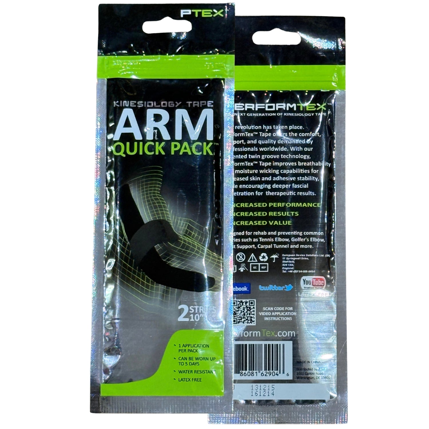 PerformTex Kinesiology Quick Tape Pack Arm/ Leg/ Back