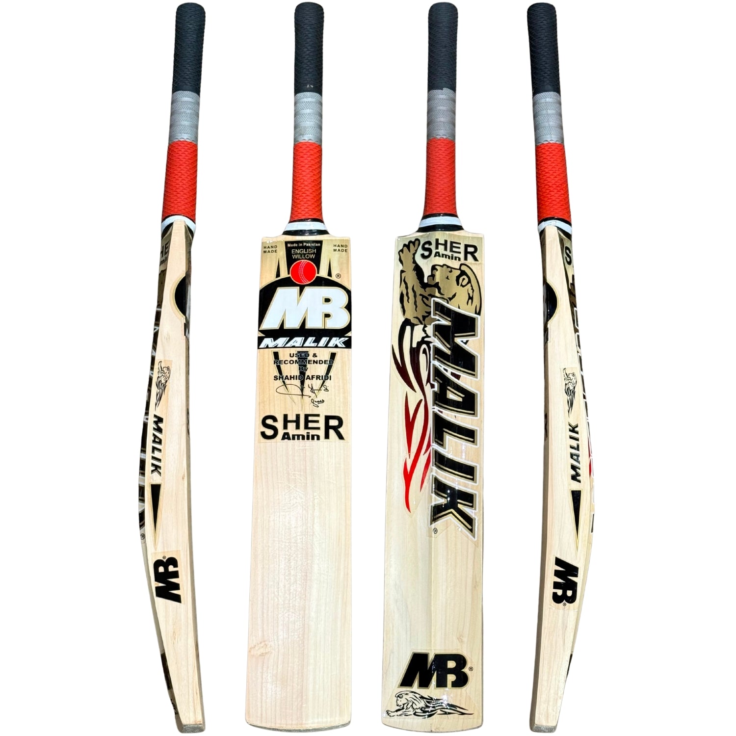 MB Malik Cricket Bat Sher Amin Premium English Willow Grade A