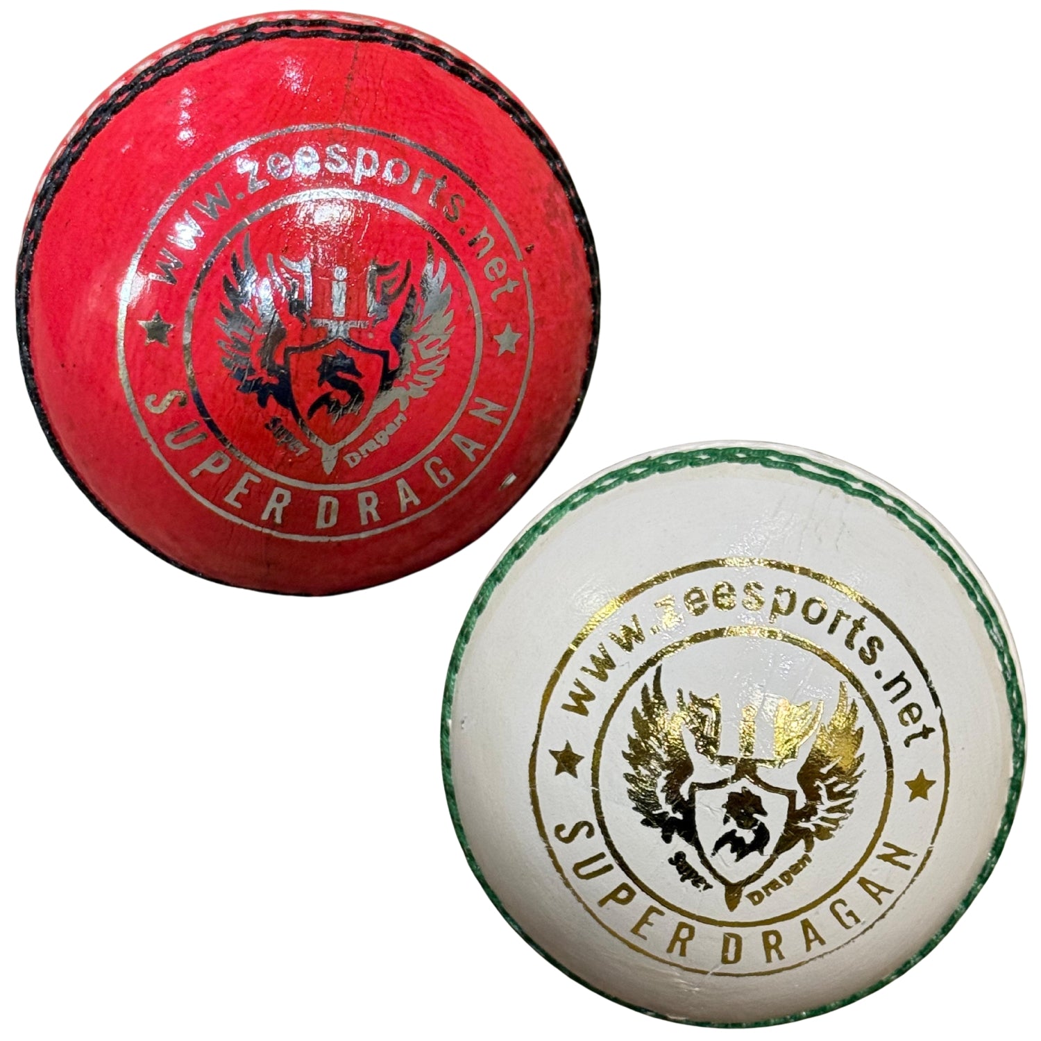 Zee Sports Cricket Ball Super Dragan Youth White/Neon Pink