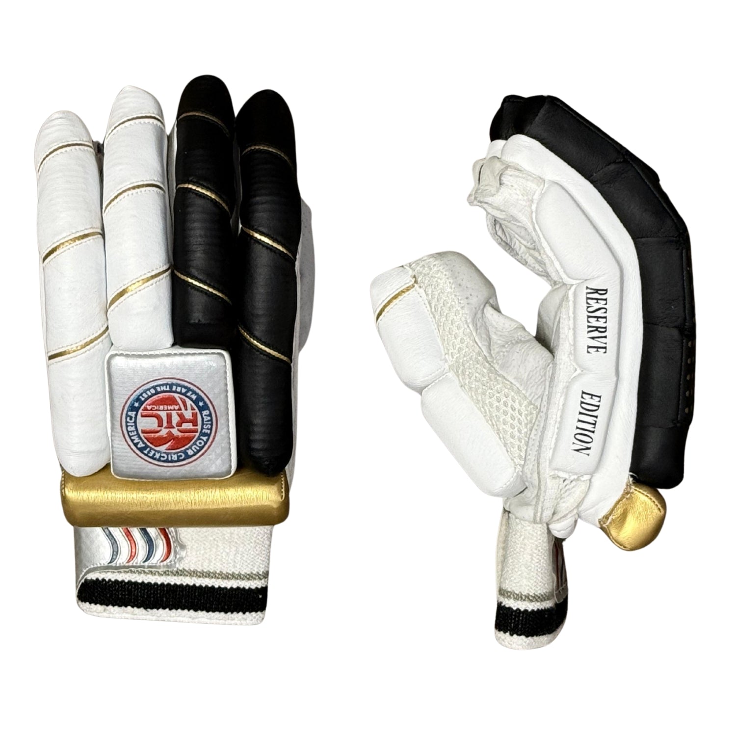 Zee Sports Cricket Batting Gloves RYC America Reserve Edition Black Golden