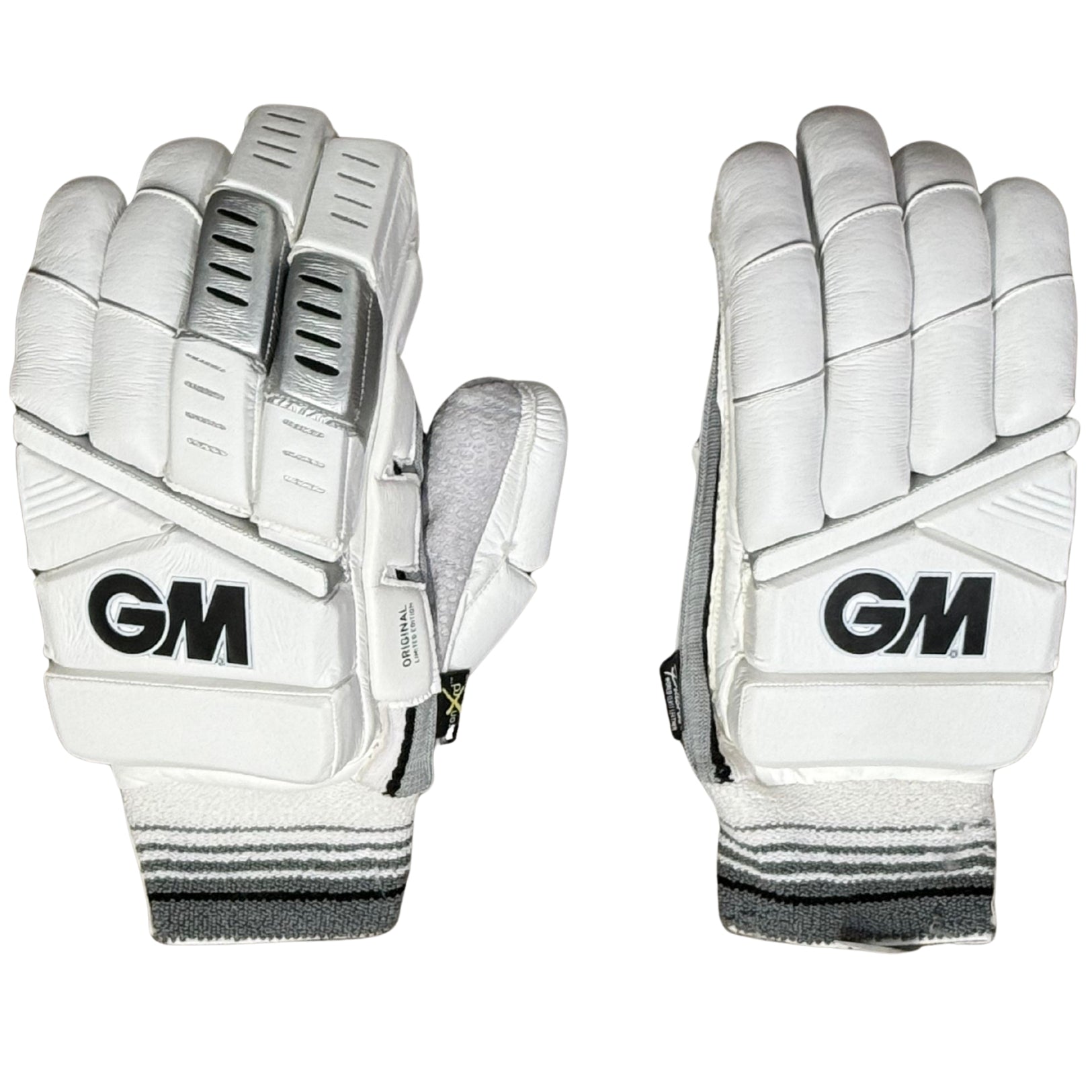 GM Cricket Batting Gloves Original Limited Edition White/Silver
