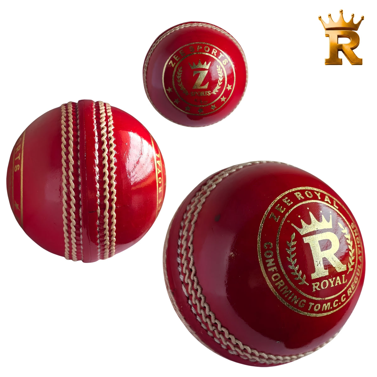 Zee Sports Cricket Ball Royal 7Star Cherry Red