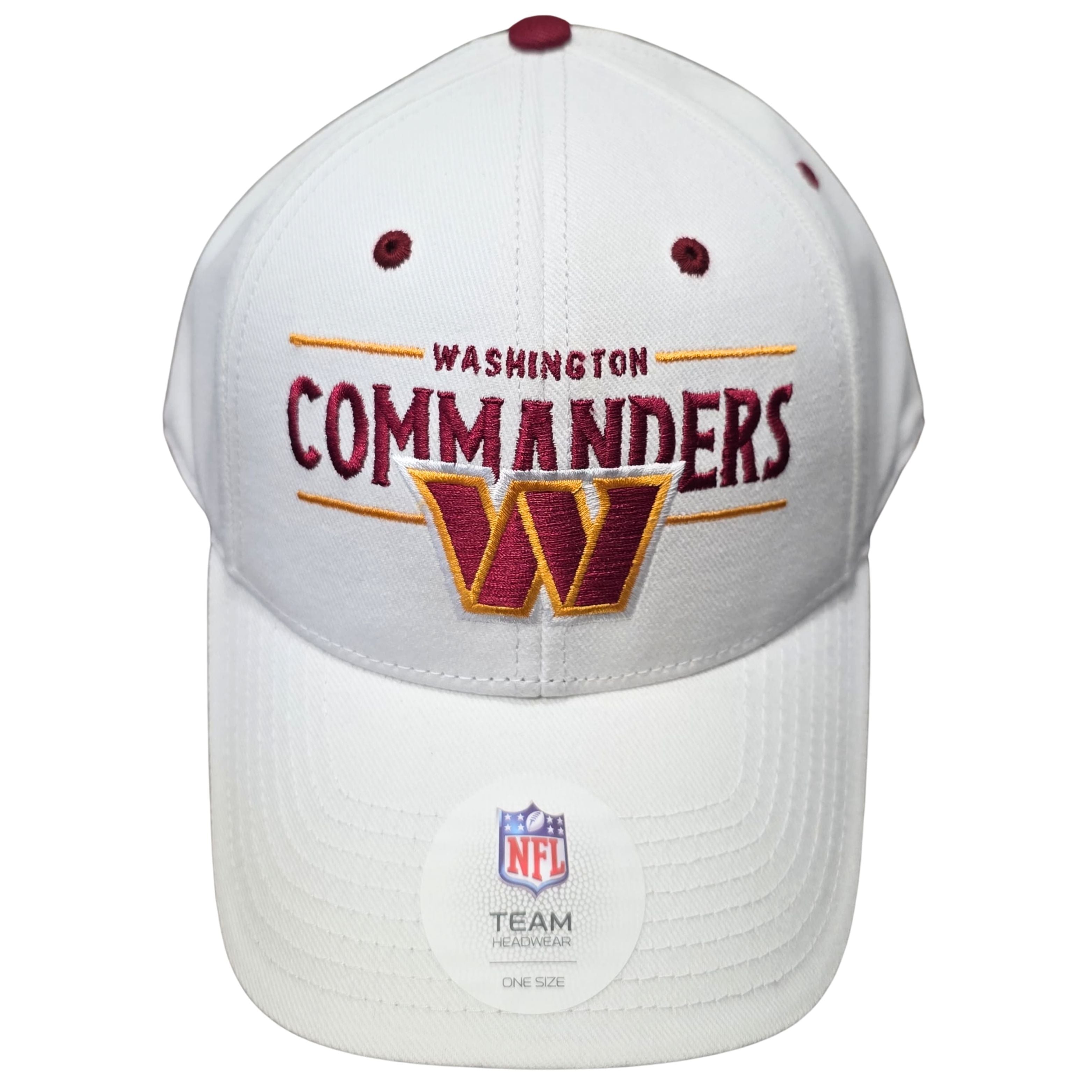 NFL Official Snapback Hat Washington Commanders Mens White Adjustable Cap OSFA