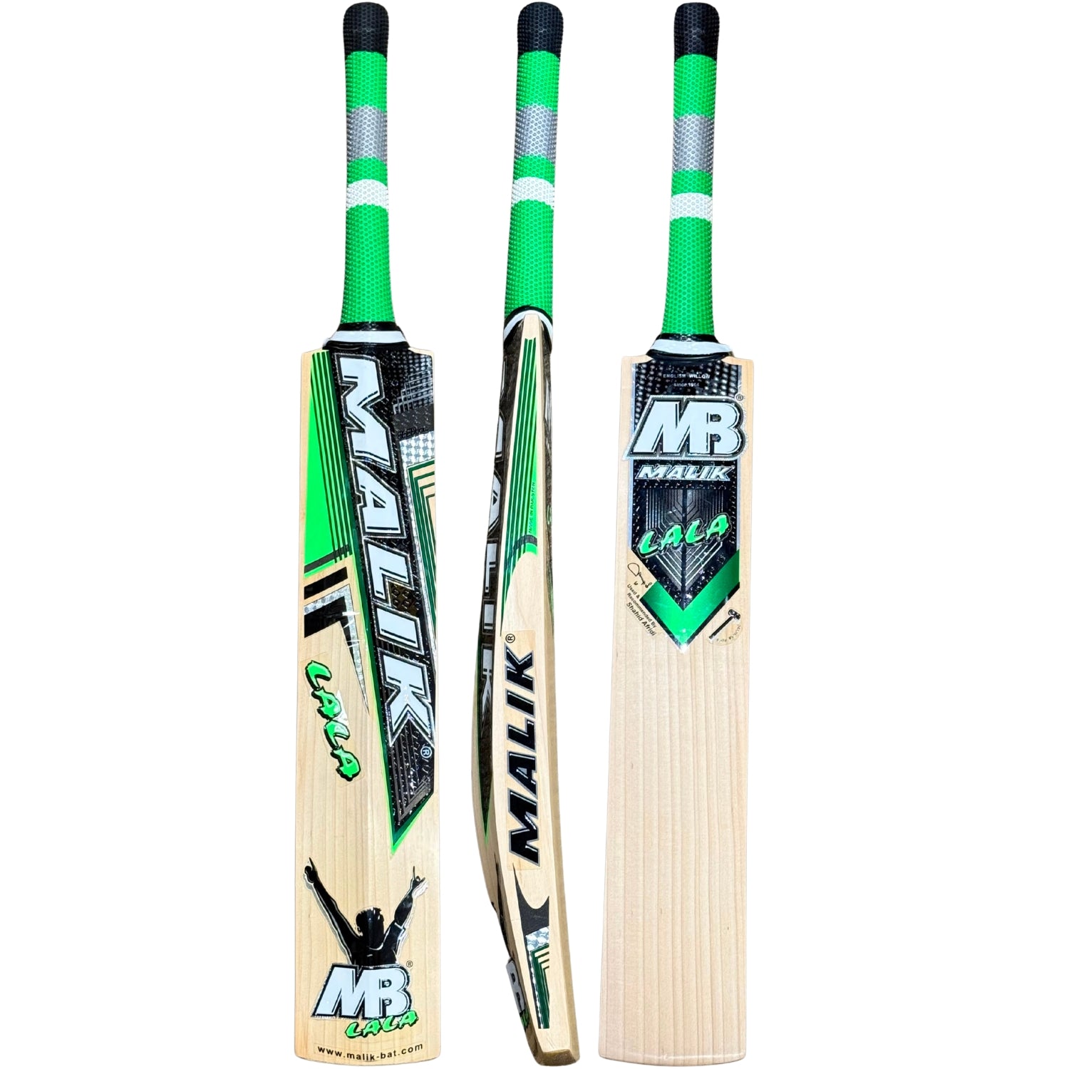 MB Malik Cricket Bat Lala Green Edition