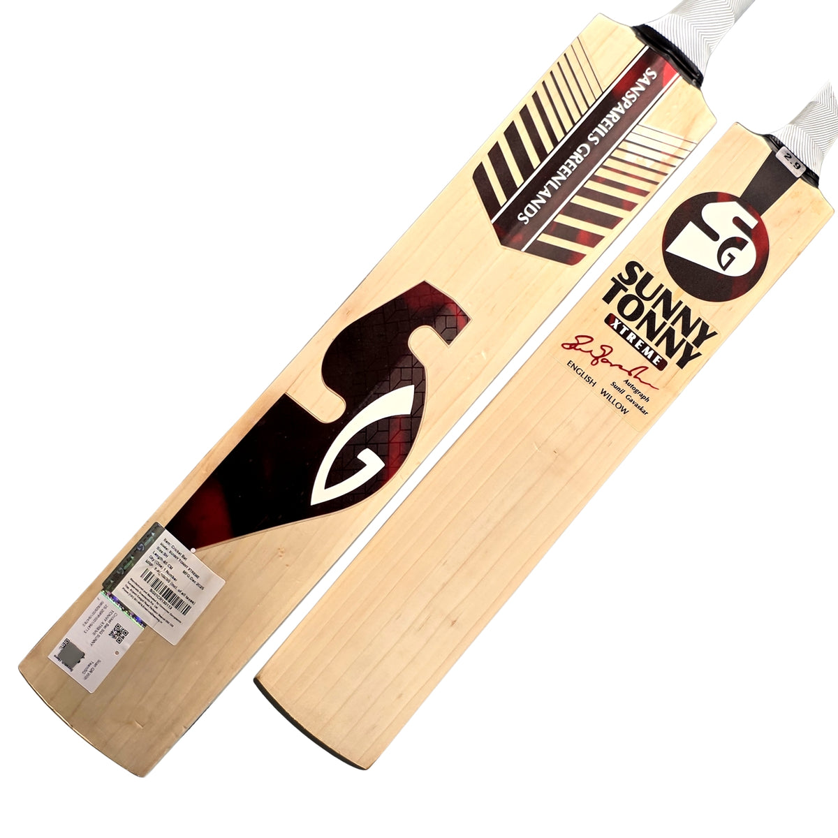 SG Cricket Bat Sunny Tonny Xtreme Player Sunil Gavaskar English Willow SH Adult