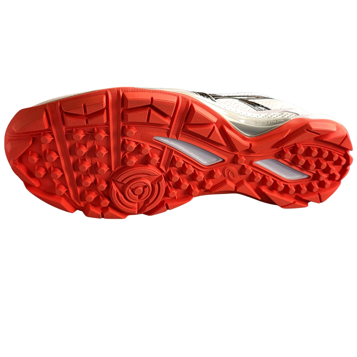 Asics Cricket Shoes Gel Peake 3 Unisex Field Shoes White/Black/Vibrant Orange 2026 Model
