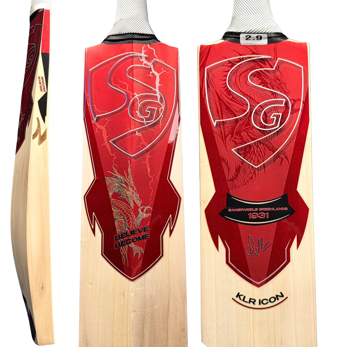 SG Cricket Bat KLR Icon KL Rahul Series English Willow SH Adult - image 8