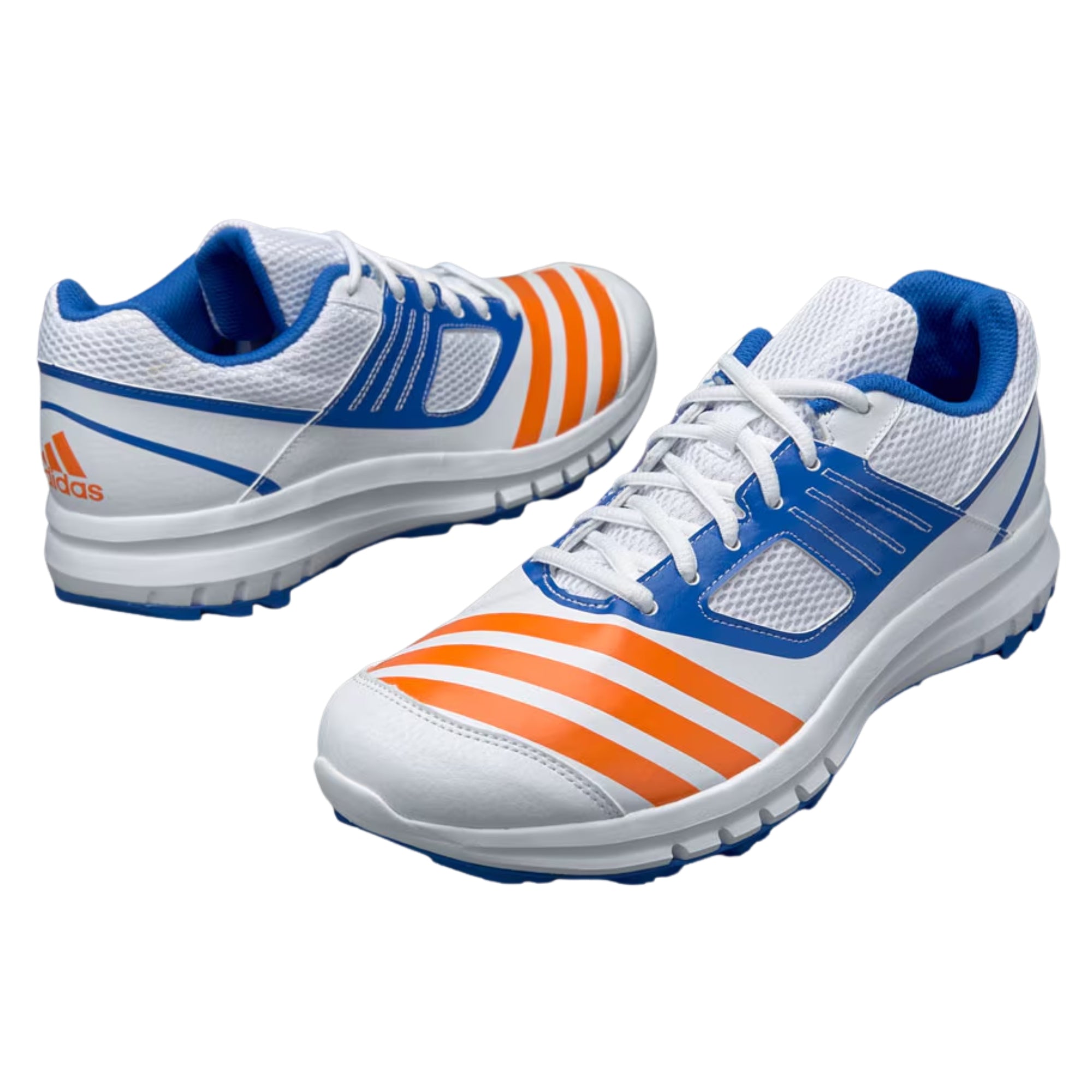 Adidas Cricket Shoes Howzat AR White/Bright Orange/Blue
