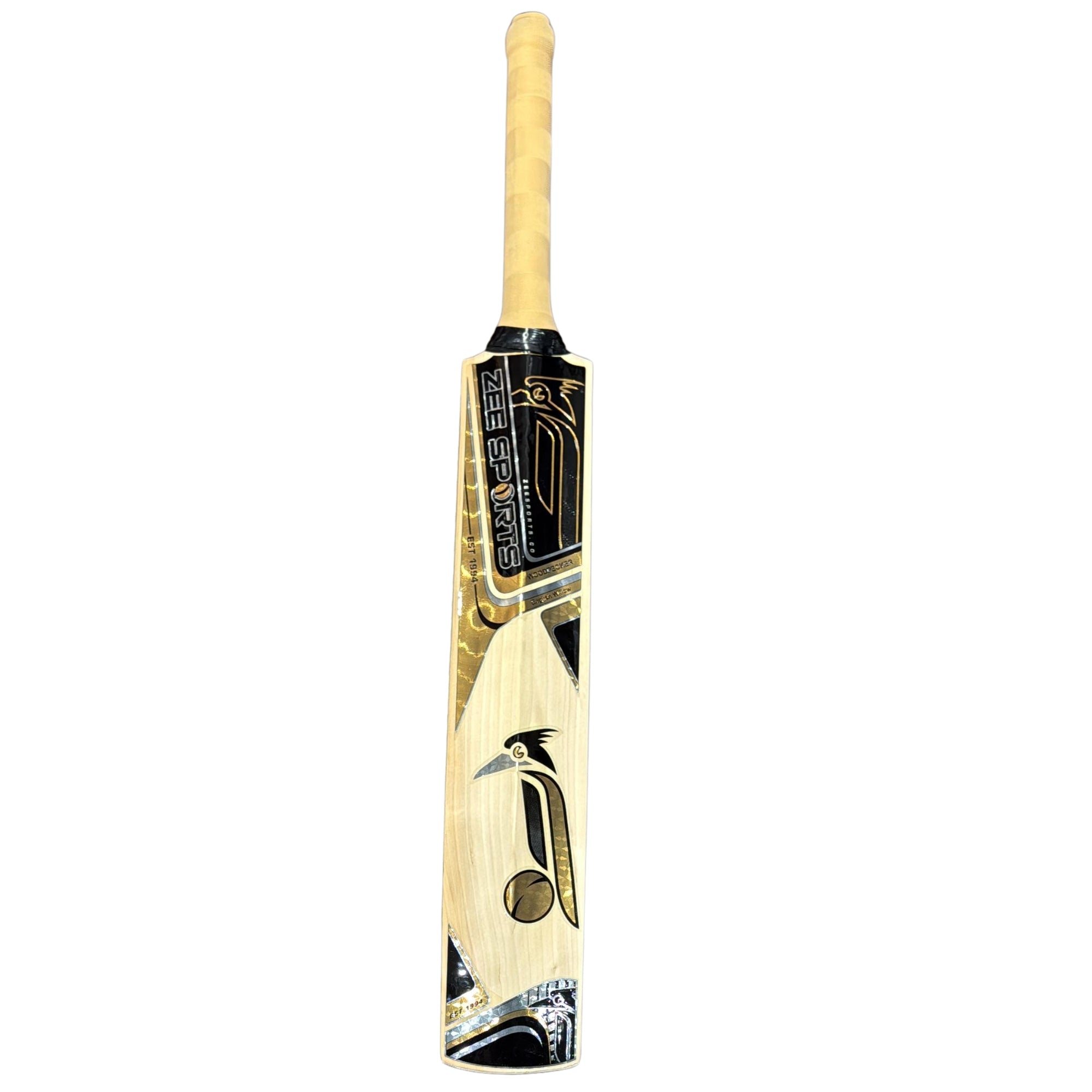 Zee Sports Cricket Bat Woodpecker Gold One English Willow