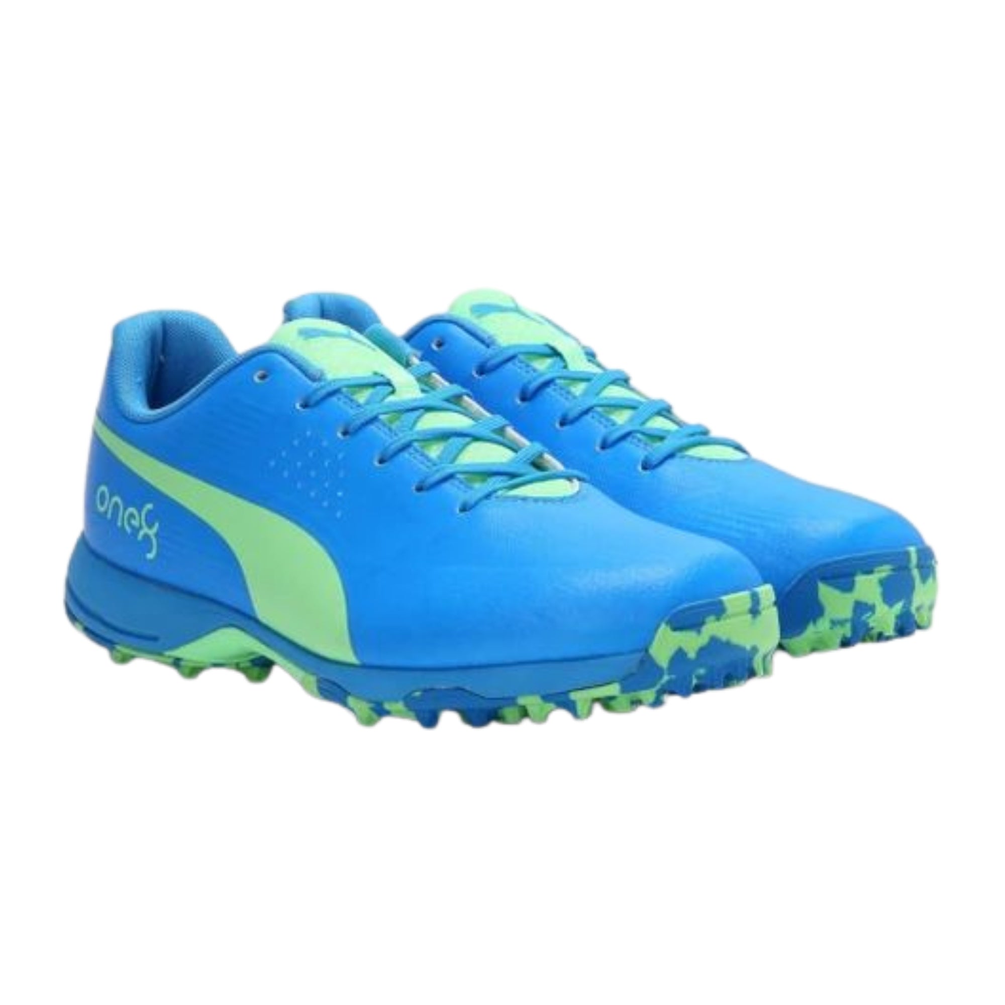 10222025 Puma Cricket Shoes One 8 Royal Blue & Green