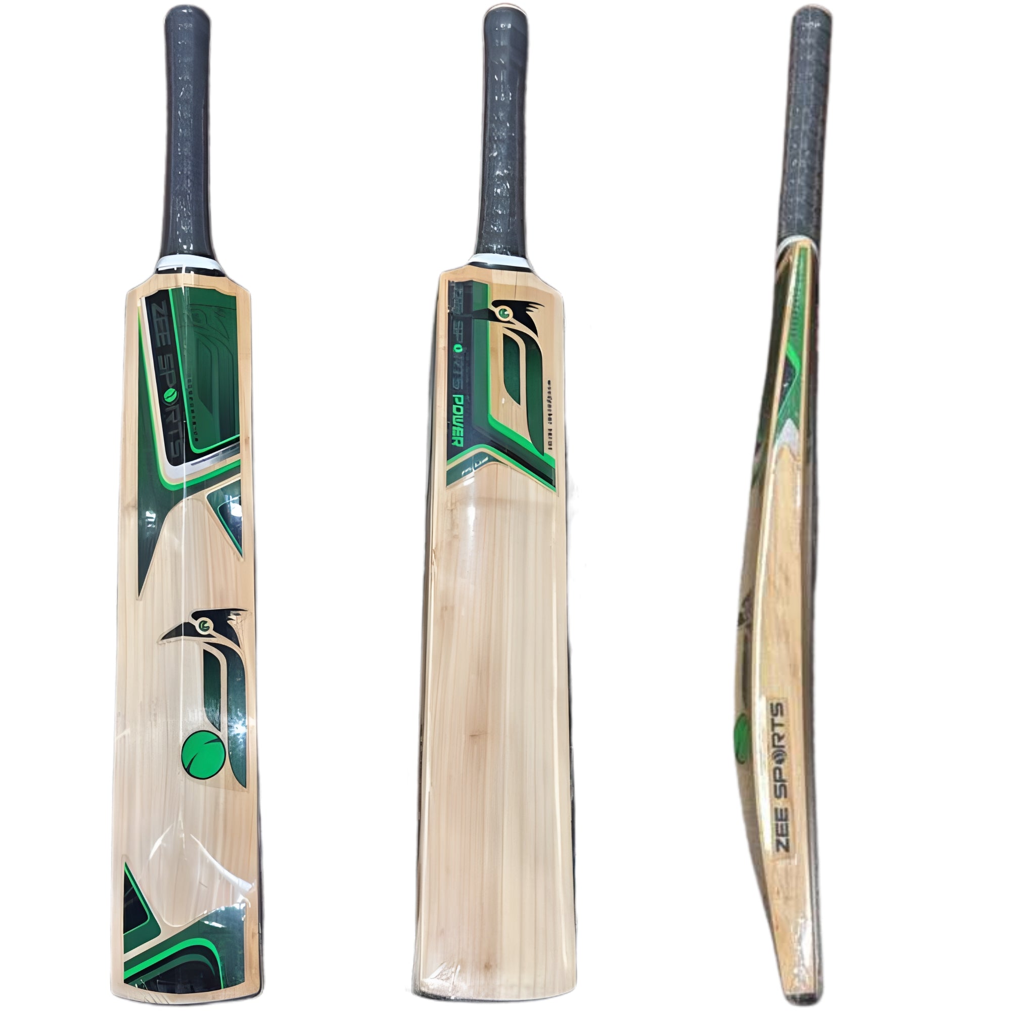 Zee Sports Cricket Bat Woodpecker Youth Series English Willow Green