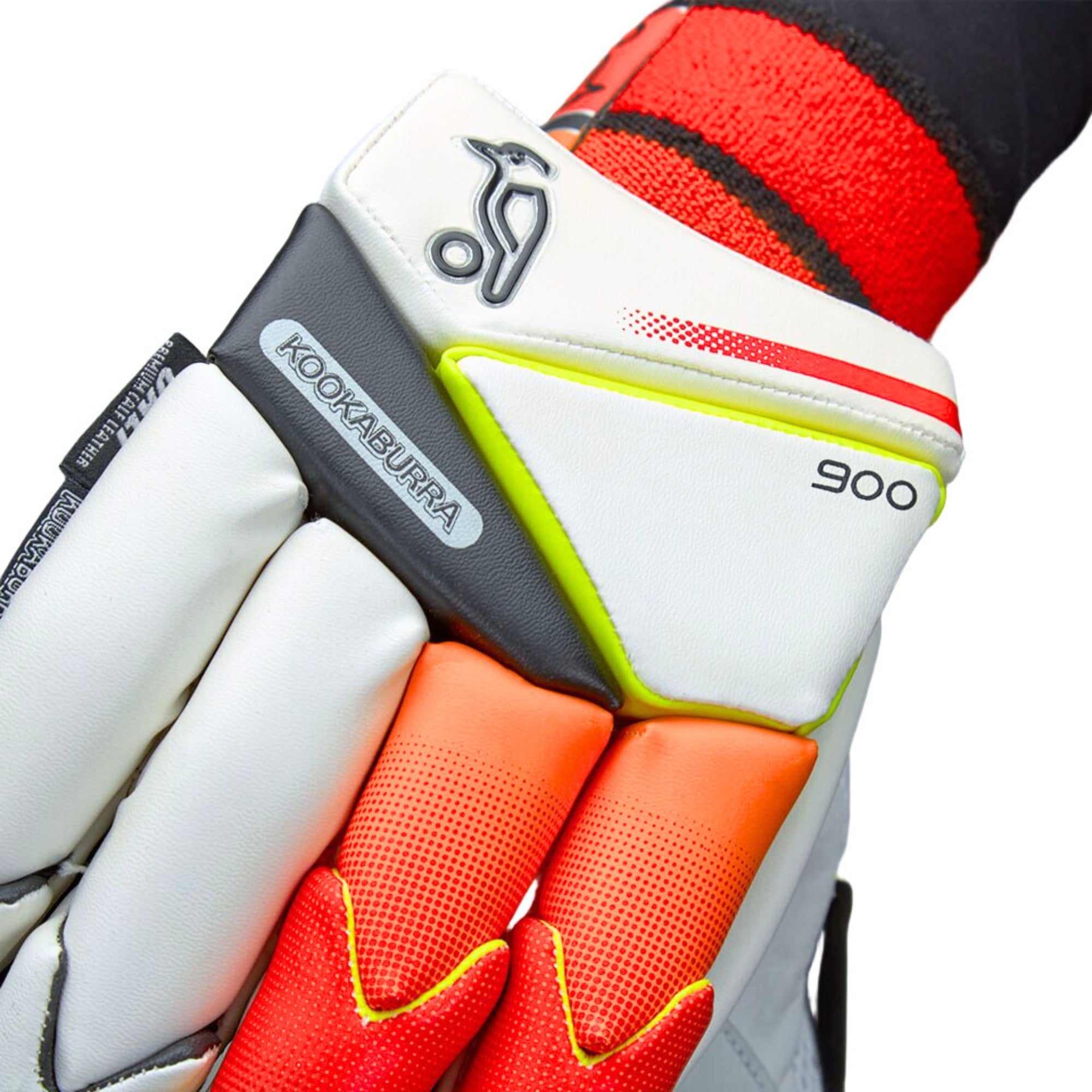 Kookaburra Cricket Batting Gloves Blaze 900 RH White/Orange/Red