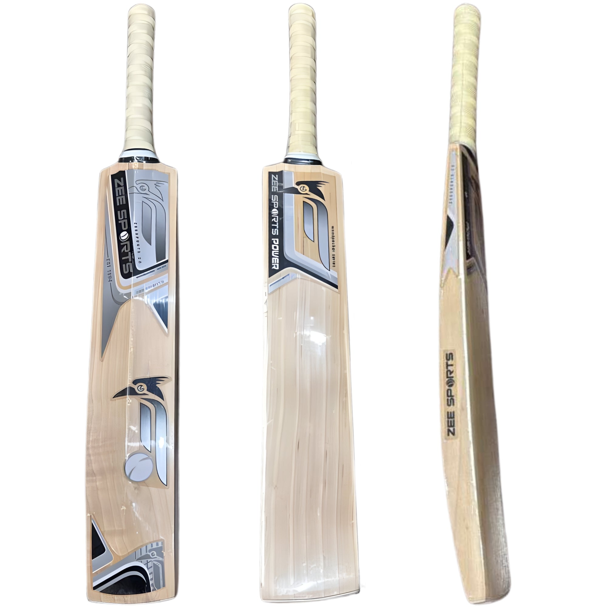 Zee Sports Cricket Bat Woodpecker Youth Series English Willow Silver