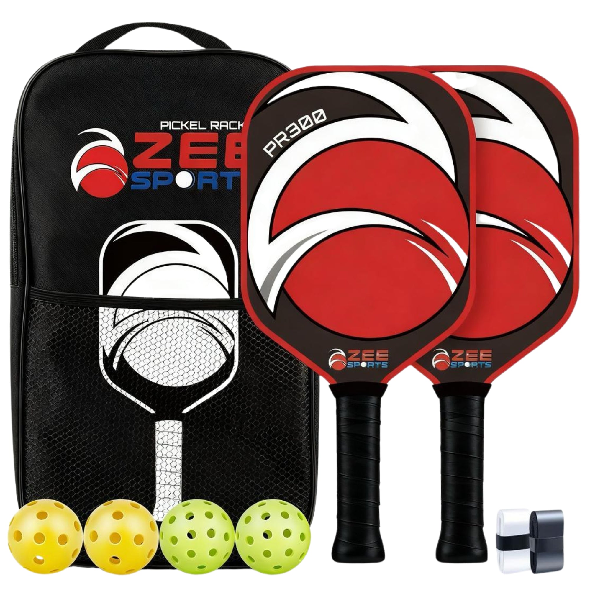Zee Sports Paddles Pickle Ball Rackets PR300 Bold Red
