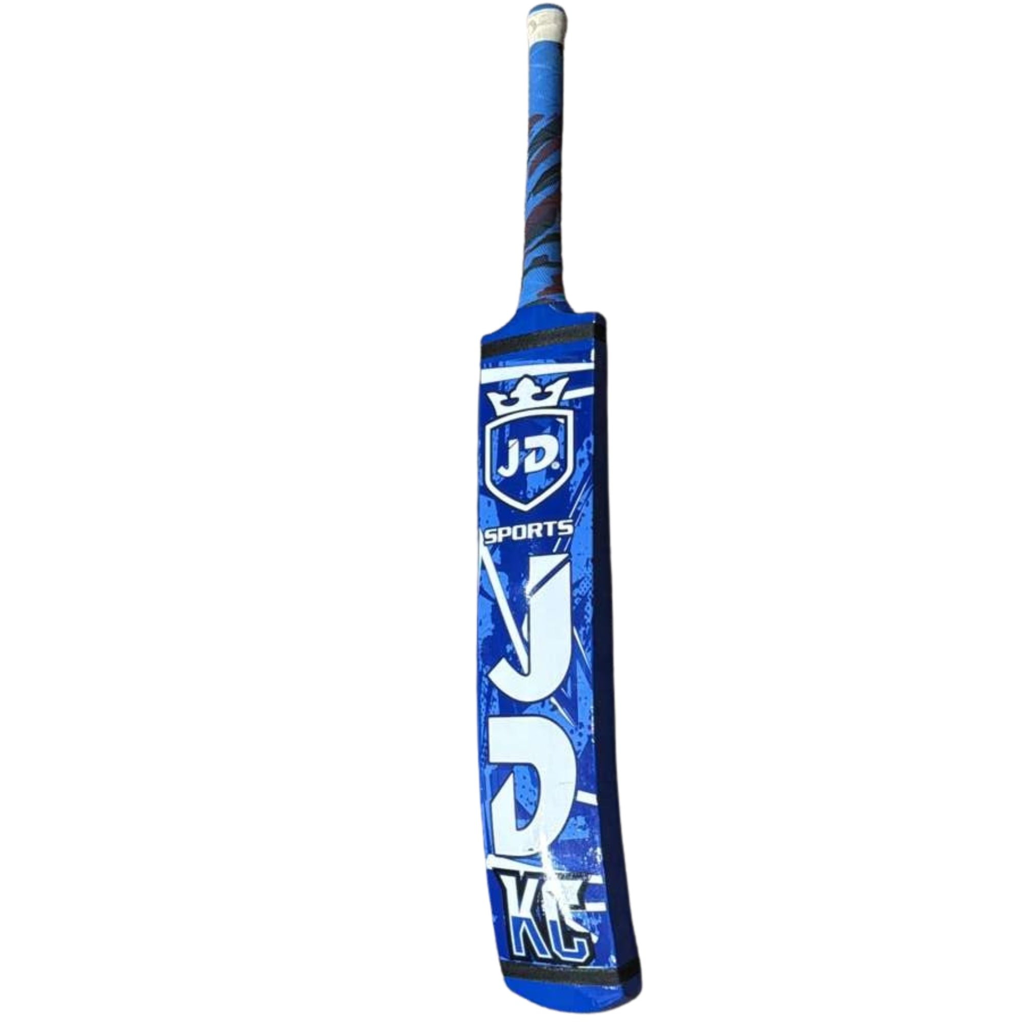 JD Sports Cricket Bat KC Edition Cocanut Wood Tape Tennis Blue