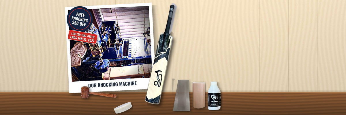 Free bat knocking - Kookaburra Blade Pro bat and our knocking machine