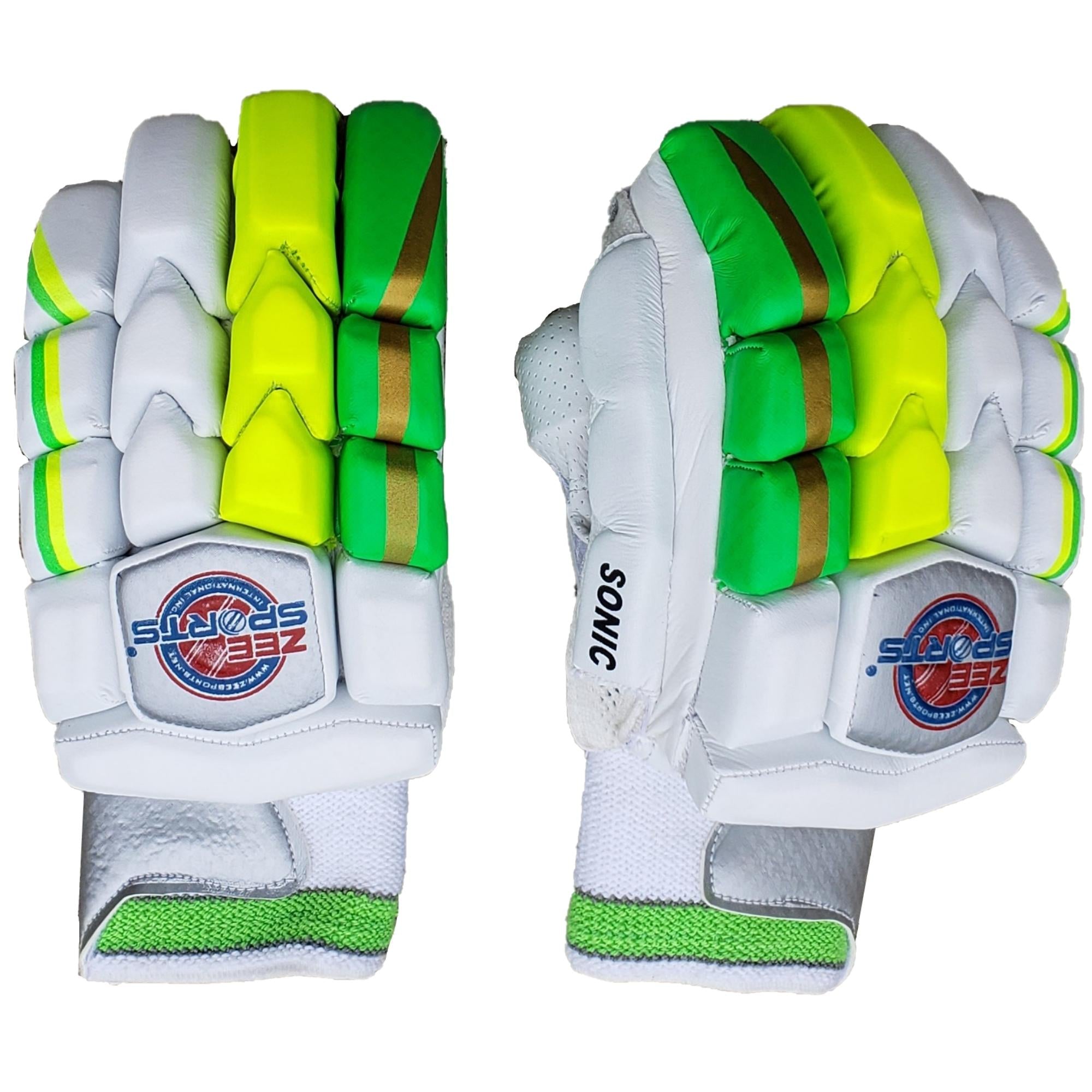 Zee Sports Sonic Green Yellow Batting Gloves