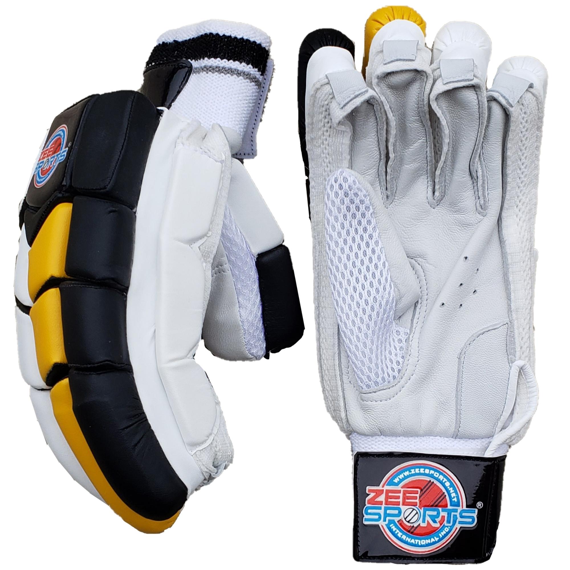 Zee Sports Batting Gloves Youth Yellow Black