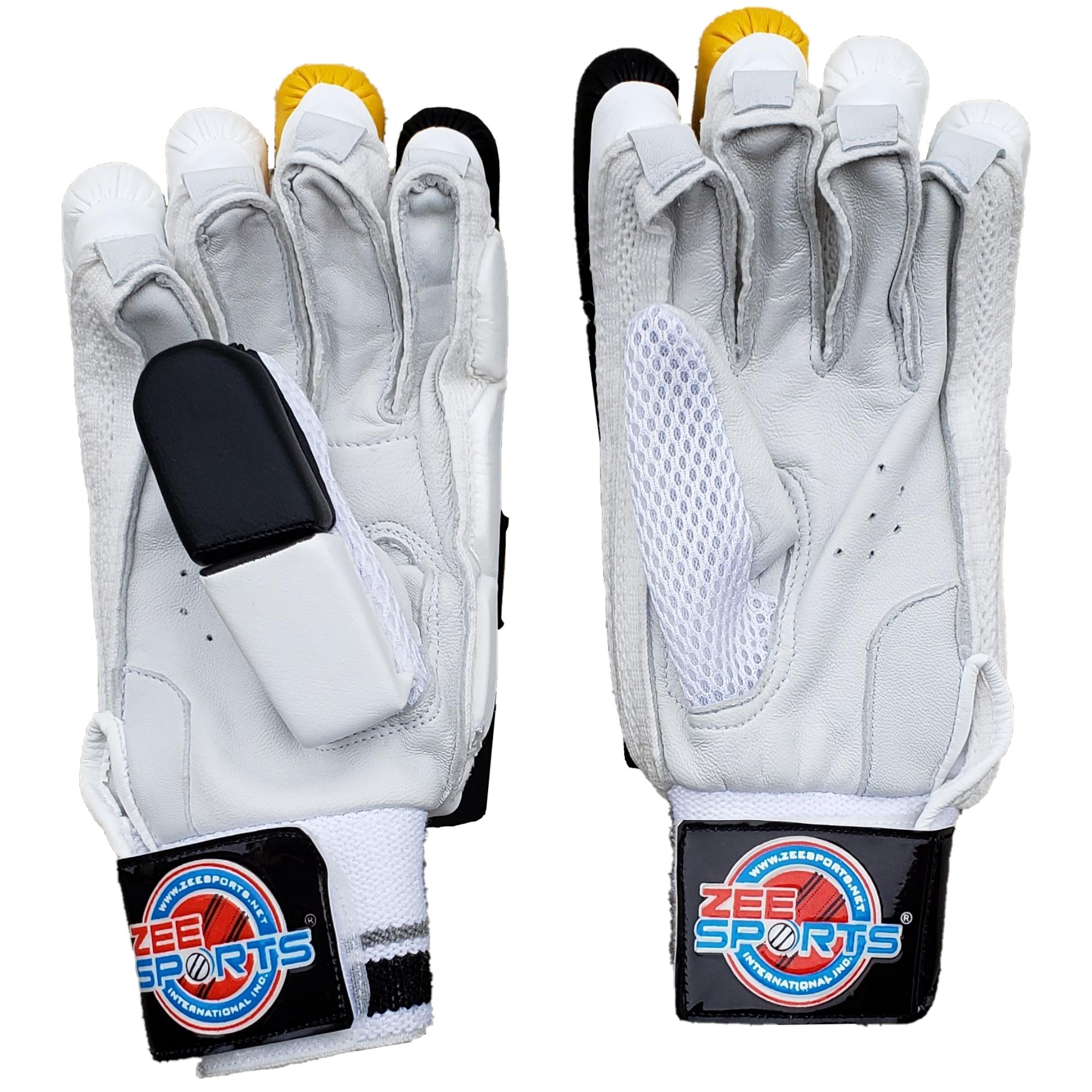 Zee Sports Batting Gloves Youth Yellow Black