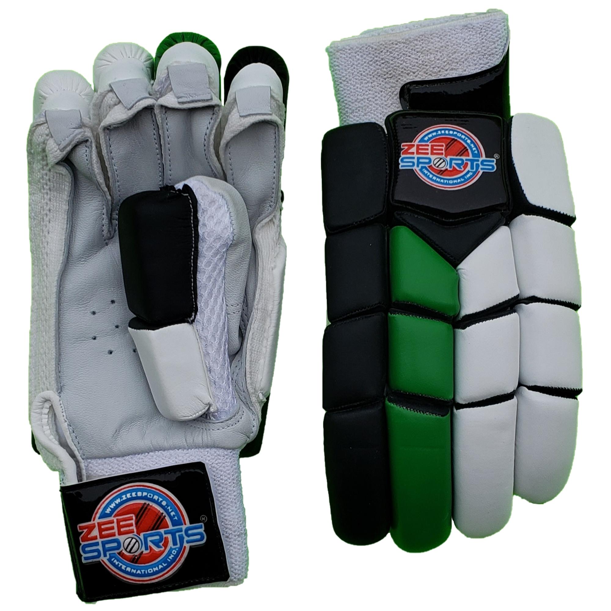 Zee Sports Youth Green Black Batting Gloves