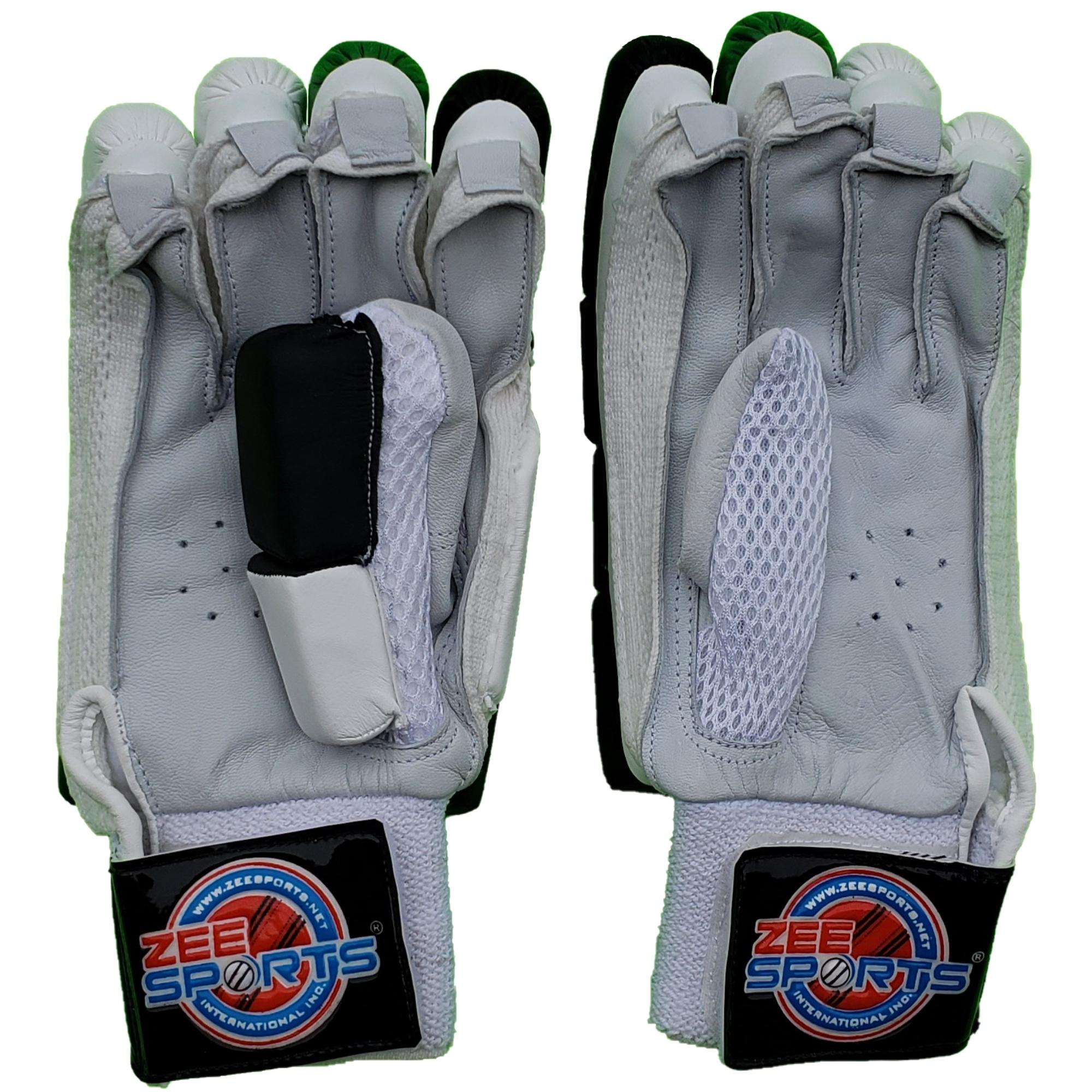 Zee Sports Youth Green Black Batting Gloves