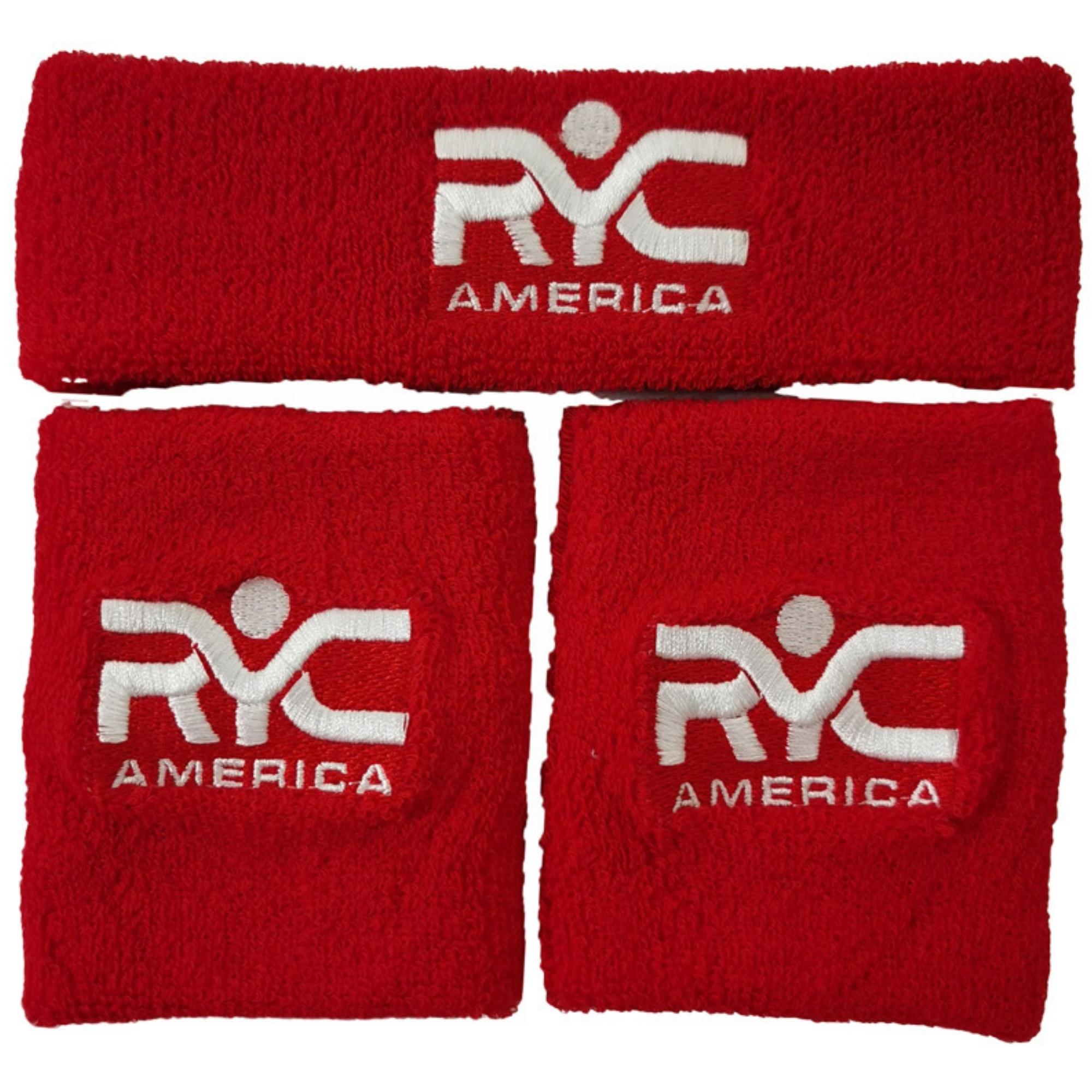 Zee Sports RYC America Wristband and Headband Set